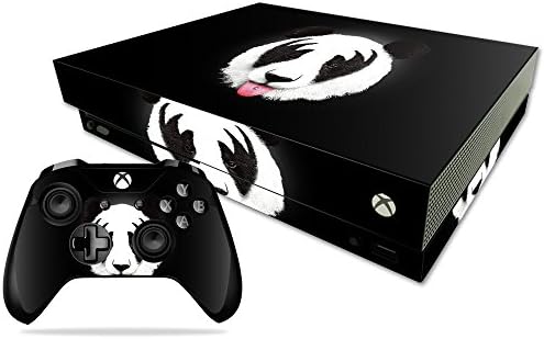 Корица MightySkins, съвместима с Microsoft Xbox One X - Rock N Roll Panda | Защитно, здрава и уникална Vinyl стикер | Лесно се нанася,