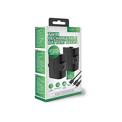 Акумулаторна батерия за контролер Venom Xbox Twin Pack - Black (Xbox Series X, Xbox Series S)