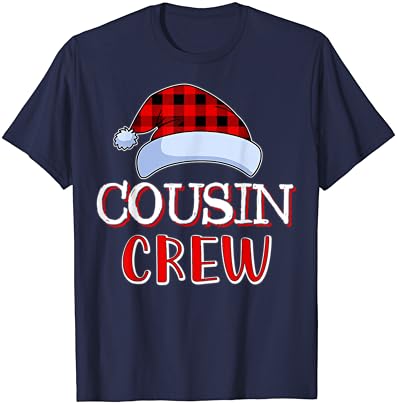 Тениска с Коледна Пижамой За Семейството на Братовчед на Екипажа на Дядо коледа