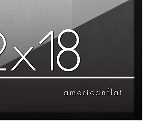 Рамка за плаката Americanflat 12x18 черно - Фоторамка с тънка рамка от Надраскване плексиглас - Хоризонтален и Вертикален формат за стена