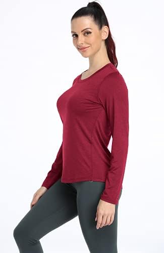 Дамски спортни ризи icyzone с дълъг ръкав - 3 опаковки на Спортни тениски, потници за йога с упражнения за бягане