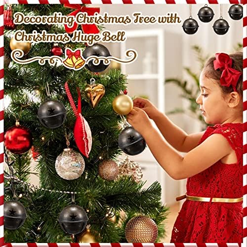 Коледни Звънчета Голям Размер, Деколте във формата на коледна Звезда, Цветна Камбанка за Шейната, за Декорация, Метални Звънчета за подарък опаковки, Коледно Дърво,