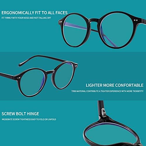 Нови 3 Опаковки Сини Заключващи Точки за жени /Мъже, Сини Светлинни Блокер очила, Очила за екрана на компютъра
