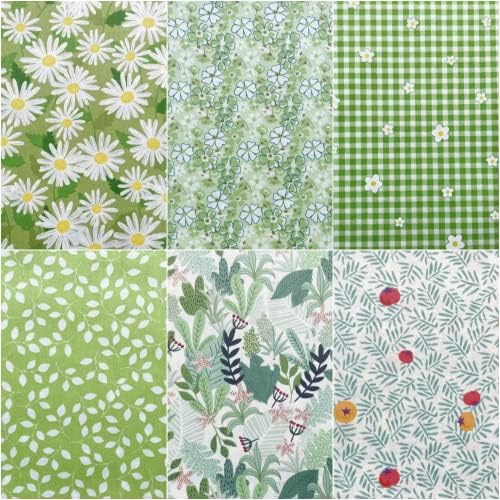 Квадрати от пролетта на готовата тъкан 5x5, Очарователен комплекти със зелени маргаритками за Капитониране 5 инча, Квадрати от