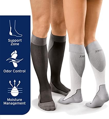 Компресия чорапи JOBST Sport, до коляното, 20-30 мм hg.ст., черни/Cool Black, X-Large