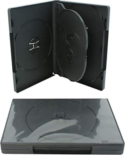 (1) Черна кутия за замяна пятидискового DVD-диск с обвивка около ръкави # DV5R22BK (22 мм) (5DVD)