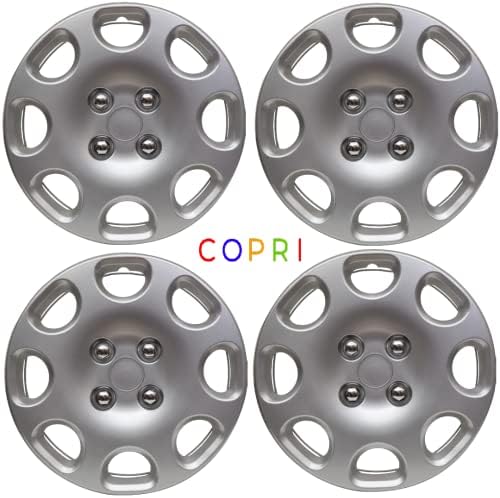 Комплект Copri от 4 Джанти Накладки 14-Инчов Сребрист цвят, Защелкивающихся На Ступицу, Подходящ За Fiat