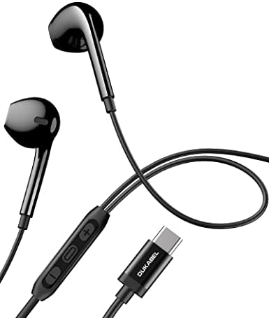 Слушалки, USB C, Слушалки DUKABEL USB Type C с микрофон, 4 Подножието ушите C USB за Samsung S21 S22 S23 КПР Стерео USB C Жични