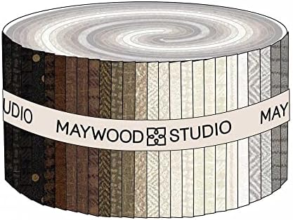 Bonnie Sullivan Woolies Flannel Neutrals Vol. 2 Ивици 40 2,5-инчови ивици желейного на рула Maywood Studio