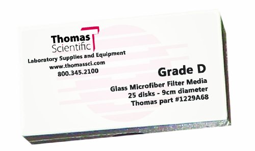 Филтър от микрофибър Thomas D1500 borosilicate стъкло, 2,7 Хм, Бърз разход, клас D, диаметър 15 см (опаковка от 100 броя)