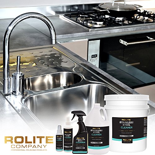 Препарат за почистване на неръждаема стомана Rolite (4 ет. унция) за даване на защитни блясък, без разводи, премахва мръсотия, петна,