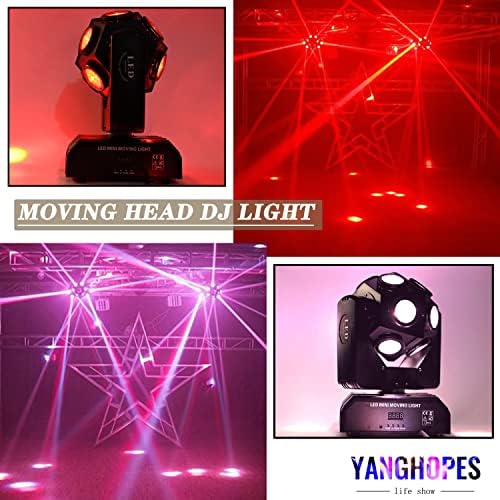 Движещата се Глава DJ Light Party RGBW LED Beam Осветява DMX 512 Стробоскопом със Звук, Въртяща се на 360 °, Сценичното Осветително