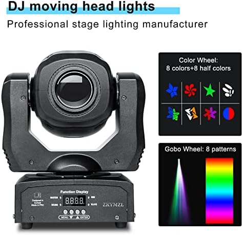 Движещи се главоболие светлини 80 W led етап светлини 8 храни гобо преливащи DJ светлини дискотечные светлини 8 цвята и 8 полуцветов