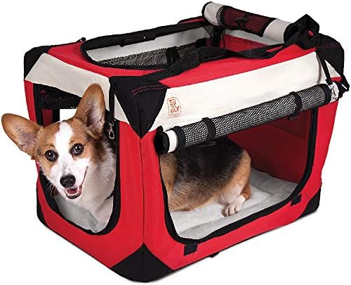 PetLuv Tuf-Crate Премиум Лека Кутия за кучета С горната част и на страничната лента натоварване, Переноска за домашни любимци и