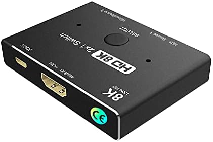 FZZDP Switcher 2.1-Съвместим Адаптер на Превключване скорости 2 в 1 с освобождаването на 48 gbps с Бутон за Превключване на за HDTV