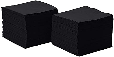 Кърпички за напитки Perfectware 2ply черен цвят. 300 Грама Черни кърпички за коктейли в 2 слоя. Черна кърпа за напитки с размери