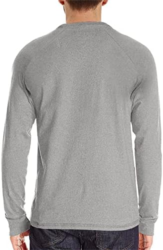 Фланелен ризи JEKE-DG, Облегающая Тениска с дълъг ръкав, Спортни Потници в големи размери, Пуловер с кръгло деколте и копчета, Дрехи