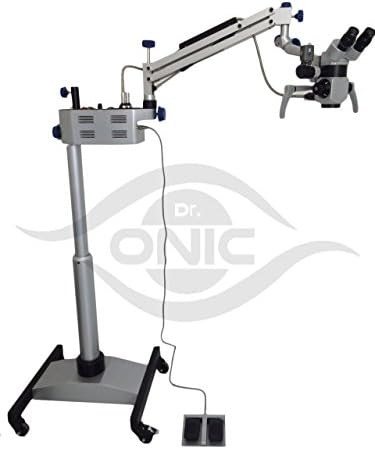 Хирургичен Оперативен Микроскоп 3-стъпка, Бинокли, под ъгъл 90°, Подово тип с led подсветка Dr.Onic