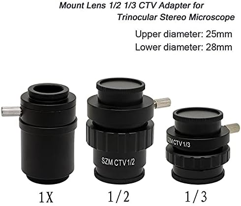 Аксесоари за микроскоп, за Възрастни, Деца TV1/2 1/3 0.3 X 0.5 X 0.35 x Тринокулярный Стереомикроскоп с Регулируема камера (Цвят: