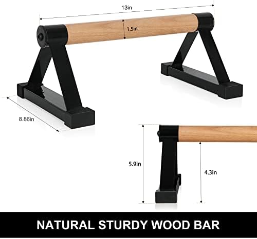 Дървени греди за лицеви опори Паралелна успоредка устойчива на плъзгане стойка на ръце за художествената гимнастика, фитнес, тренировки