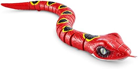 Robo Жива Пълзяща змия Серия 3 Red от ZURU, Робот-пълзящо растение с подсветка, Работещи на батерии, Която се движи (Червен), Многоцветен,