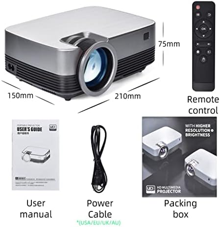 Видео проектор LIUJUN Q6S за домашно кино Full 1080P С поддръжка на Airplay Android 10 TV Box Допълнителен видео проектор (цвят: