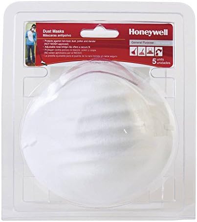 Еднократна респираторная маска на Honeywell на Дребно за търговци на дребно, 5 опаковки (RWS-54000), Бял