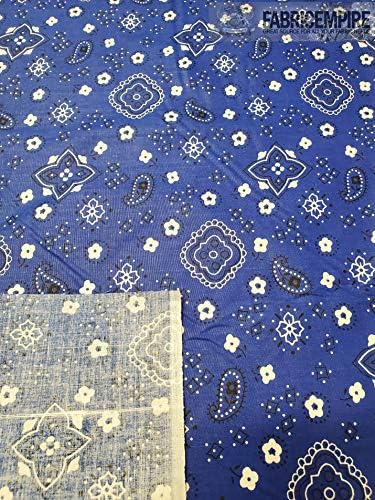 Поликоттонная плат с шарени вратовръзки синьо / ширина 60 см / Продава се двор