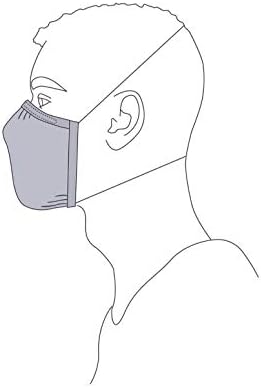 Облекло Лос Анджелис Облекло Лос Анджелис на 3 опаковки Защитна маска за лице Унисекс Произведено в САЩ [Доставка в същия ден] [Ярко-синя обичка]