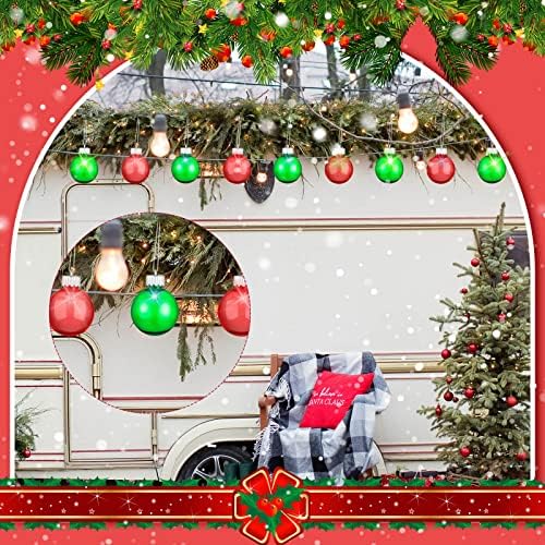 Zhengmy 8 Pack 2,4 ' Led Топка Открит Коледен Орнамент Надуваеми Цветни Декорации Окачен Лампа Коледно Дърво Глобус за Вътрешно