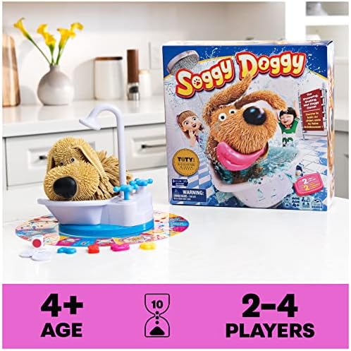 Soggy Кученце Игра за деца, получила много награди - Мокро кученце, домакин на душ, е игра на Дъска за семейни вечери, Забавни игри за деца, Играчки и игри за деца на възр