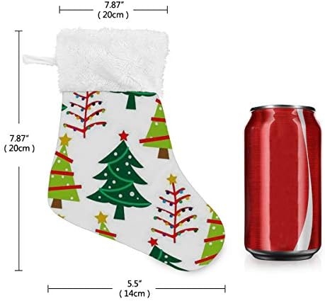 Коледни Чорапи ALAZA, Коледни Класически Персонализирани Малки Декорации за Отглеждане за Семейни празници, Определени декор за парти 4,7,87