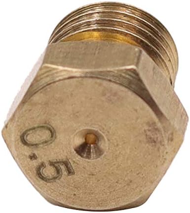 Латунное джет дюза M6*0.75 Дължина от 8 мм с шестигранником 7 мм за газ тръбна на бойлера или на нагревателя