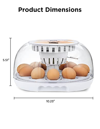 Цифров инкубатор HBlife за отделянето на 12 кокоши, пъдпъдъчи и патица яйца с напълно Автоматично переворачиванием яйца и висока