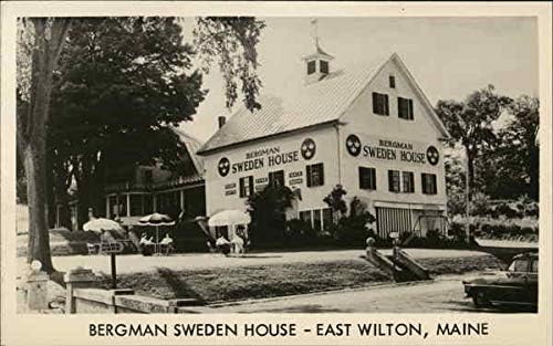 Bergman Sweden House Изток-Wilton, щата Мейн, Оригинални Антични Картичка