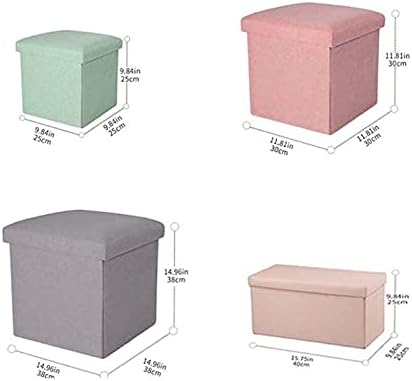 Табуретка за съхранение на LightInTheBox Сгъваем Правоъгълен Куб със Свалящ се капак Многофункционален Органайзер Столче За Съхранение