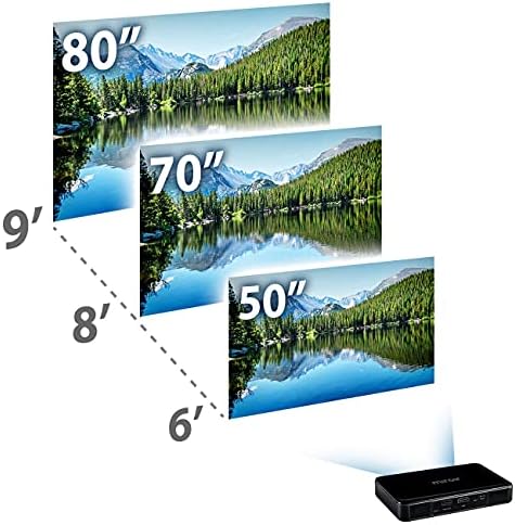 Преносим led проектор Miroir M220 HD Pro |Автофокус |Зареждане на USB–C и видео | Акумулаторна батерия с продължителност до 2 часа