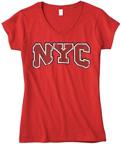 Женска тениска Cybertela New York City ню йорк с приталенным V-образнымвырезом