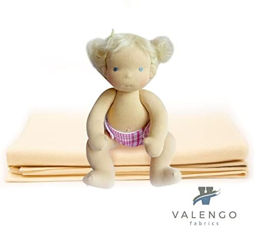 Плат VALENGO Премиум-клас в цвета на кожата за направата на кукли, Скопчвам от памук, Тъкан от кожата на кукли Waldorf, Кърпа