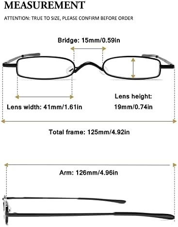 VEVESMUNDO Метални Очила За Четене Мъжки Женски Тънки Леки Компактни Джобни Ридеры с Футляром