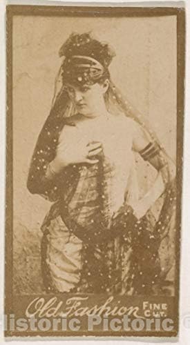 Фотопринт: Актриса в костюм със завързана кърпа на главата от серия Актрисата (N664), рекламирующей тютюн старата мода фина кройка : Ретро декор на стените: 20 x 36 см
