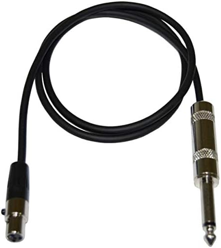 Инструментален кабел с 4-пинов мини-жак HQRP (TA4F) и жак 1/4 инча, съвместим с безжични системи Shure BLX/FP/SLX/ULX-S/UHF-R/Axient