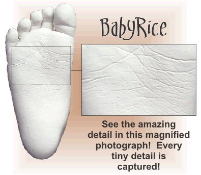 Комплект за детска леене BabyRice / 14,5x8,5 Черна Рамка / Бяла Планина, на 4 дупки / Бяла основа / Оловен боя