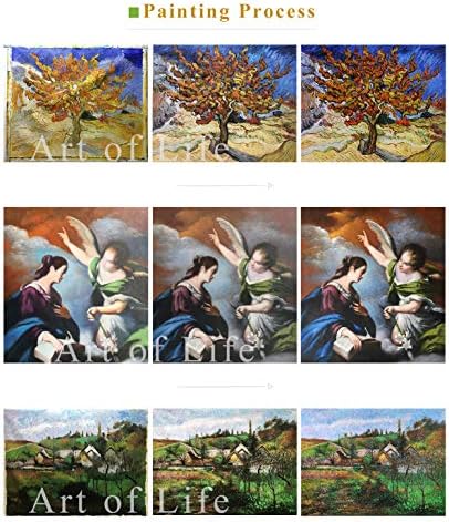 $ 80-$1500 Ръчно рисувани учители, Художествени академии - 12 картини - Белгийски 1818-1907 Облян в Слънце Зимата Снежна пейзаж
