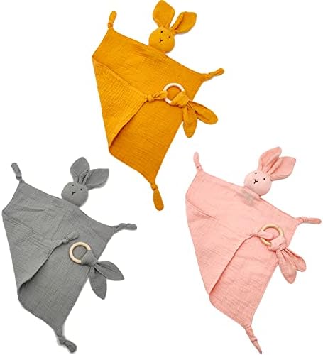 YORTOOB 3 цвята Бебешки Кърпички за оригване от памук - Абсорбиращи слоеве - 12 Салфетки за оригване за деца Унисекс, мек и