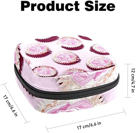 Чанта за съхранение на Хигиенни Кърпички ORYUEKAN, Преносими Многократна употреба Менструални Тампони джоб, Чанта за Съхранение на Тампони за жени и Момичета, Розоват?