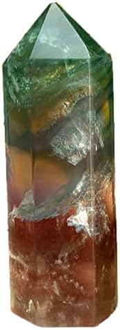 Флуорит Естествен полиран Метафизически Crystal Чакра с постоянна точка Изцеление, Скъпоценен Камък Клас А - Проба - Флуорит 6