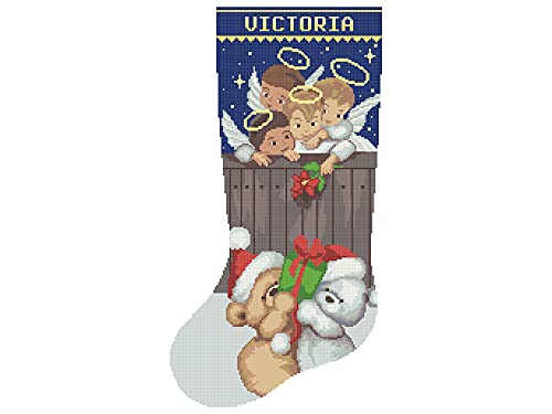 Коледни Чорапи за Бродерия на кръстат бод PDF, Персонални Печатни Религиозни Католически Модерни Подсчитанные Леки Празнични Чорапи със собствените си ръце, Сладък