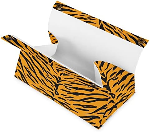 Тигър кожата шаблон тъкан Box предната корица хартия организатор случай държач за кърпички в опаковка тенис на декоративни храсти