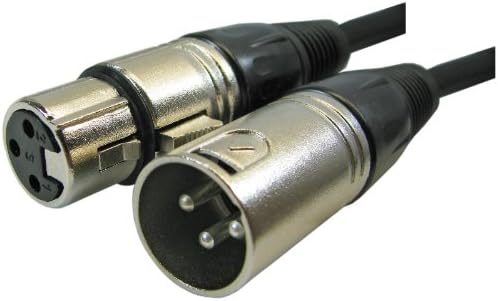 Yovus 5-Pack 25-Подножието Крака XLR за мъже и жени от 3-пинов Микрофон аудио кабел Удължител на Микрофона